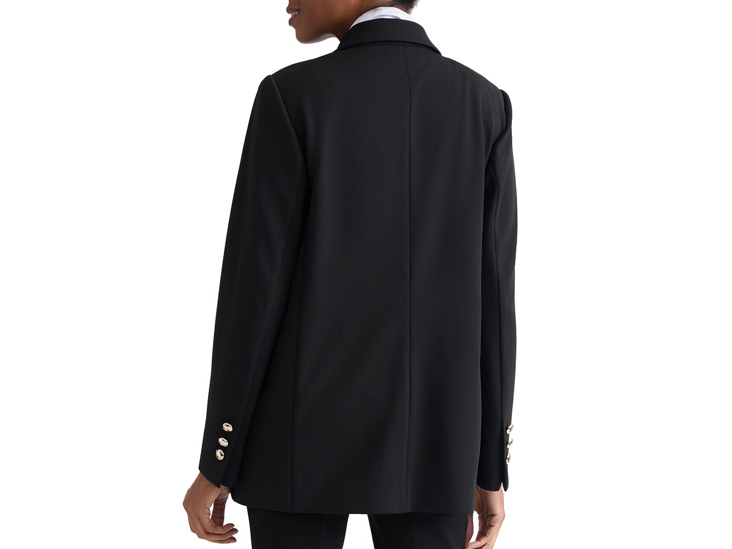 Женский пиджак Jones New York Double-Breasted Open-Front Blazer, цвет: Чёрный — фото 5