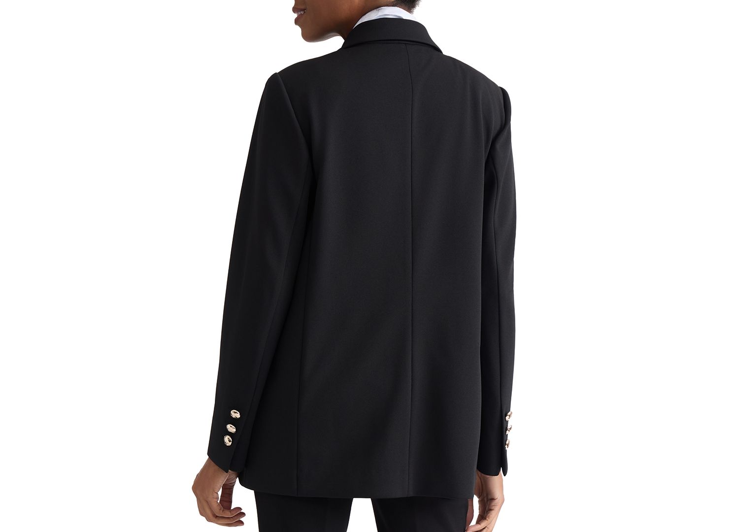 Women's Double-Breasted Open-Front Blazer