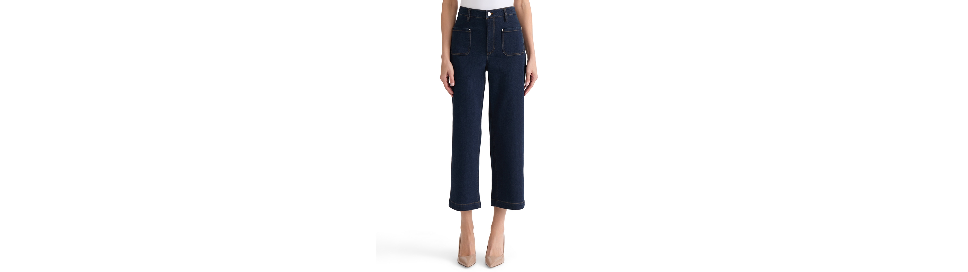 Jones New York Women's Lexington Wide-Leg Ankle Jeans