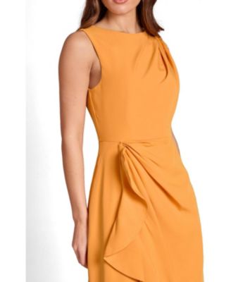 coast orange dress Orange Coast Maternity Tiered Halter Tie Neck Midi Dress