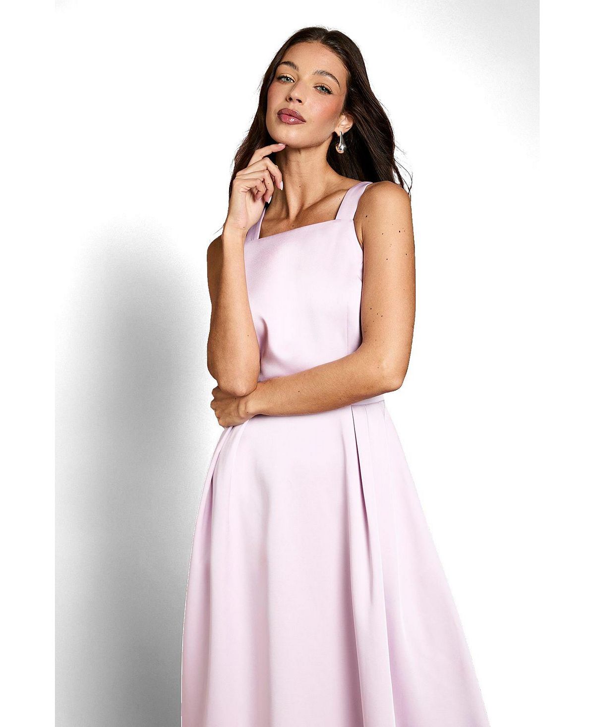 Coast Women's Fit and Flare Square Neck Midi Dress view 2 — MAYCSS fashion products