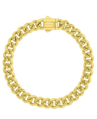 Quiksilver Men's Miami 18k Yellow Gold-Plated Cuban Chain Bracelet - Gold