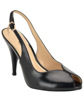 Women's Ilovea Leather Peep Toe Sculpted Stiletto Pumps