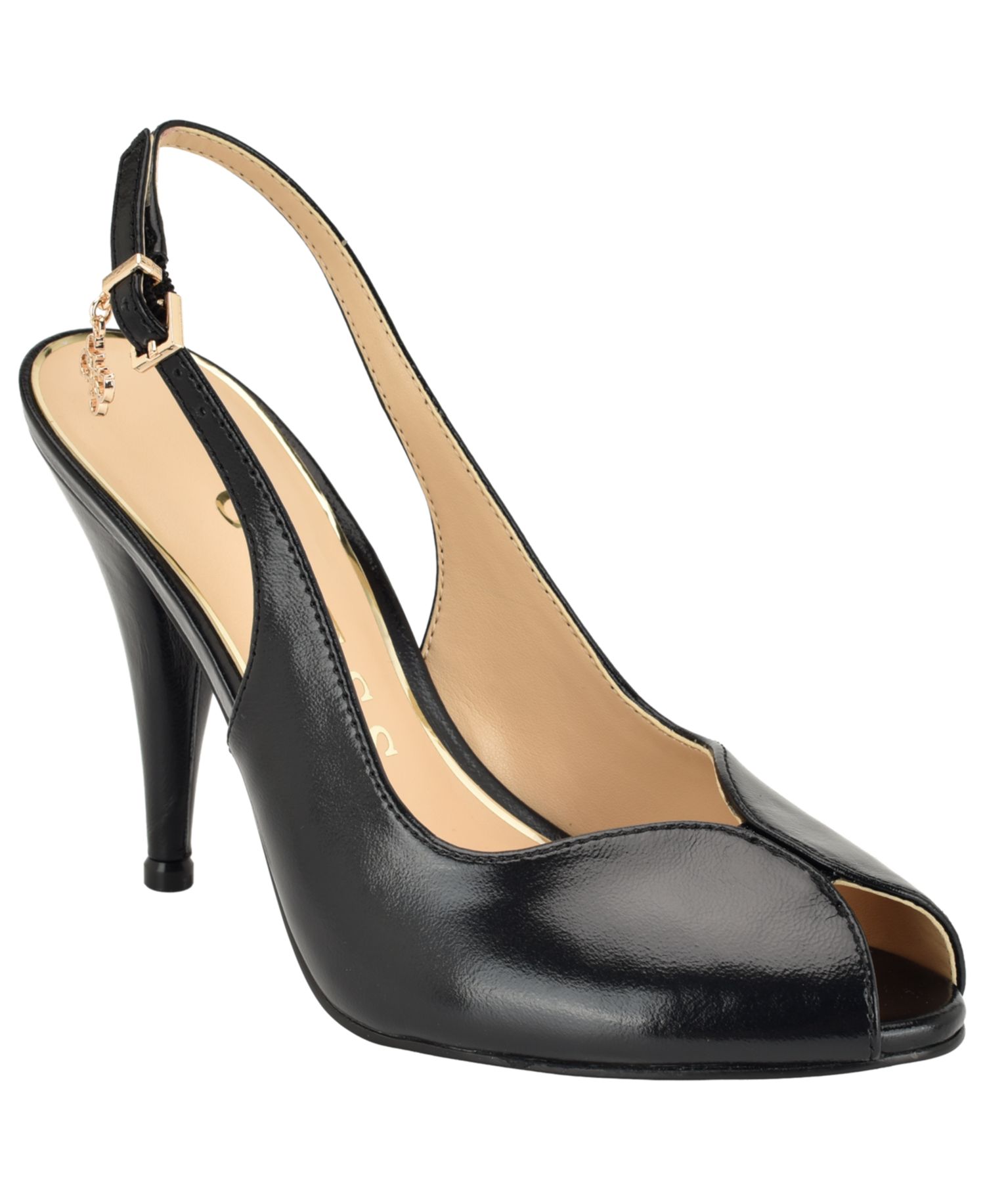Women's Ilovea Leather Peep Toe Sculpted Stiletto Pumps