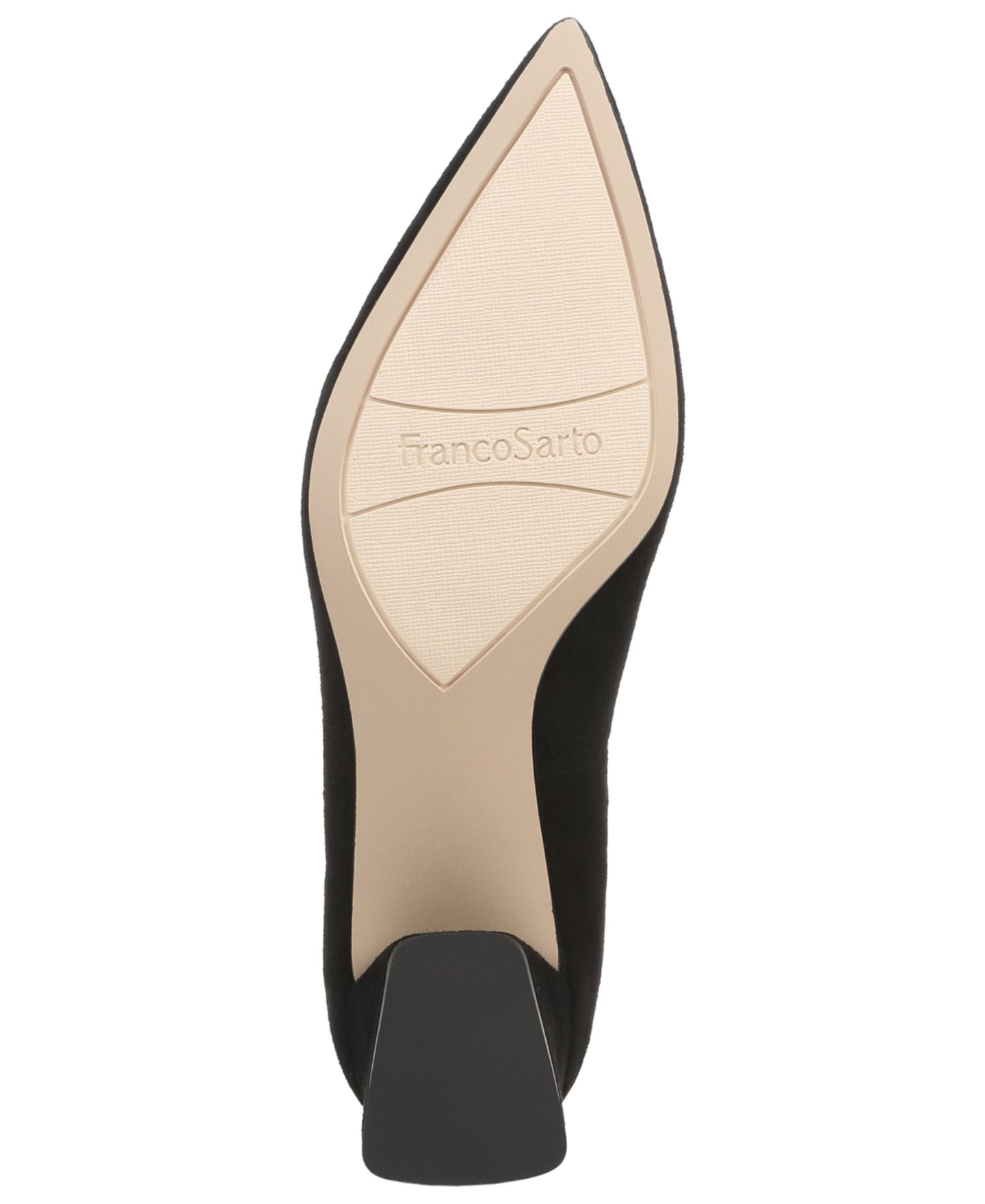 Женские туфли Franco Sarto Racer Pump Bow Pointed Toe Pumps, цвет: Чёрный замшевый — фото 5