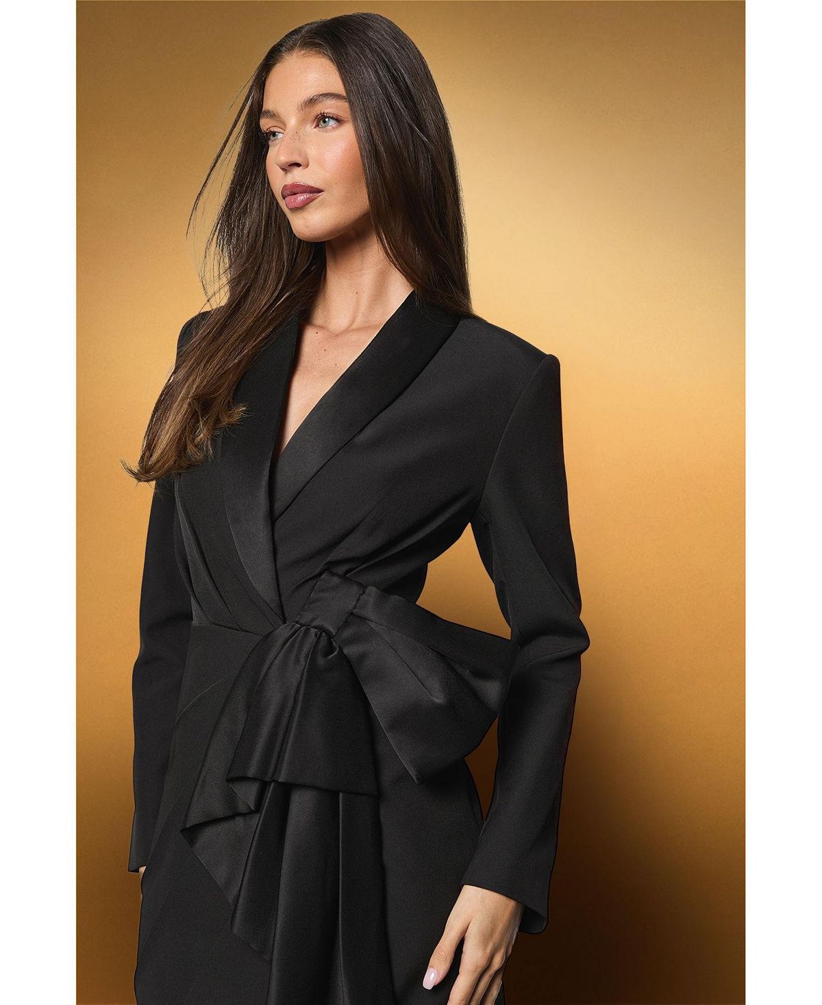 Coast Women's Muse Bow Front Satin Maxi Dress view 4 — MAYCSS fashion products
