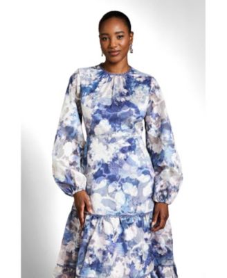 long sleeve dress macys Lauren Ralph Lauren Long-Sleeve Sequined Gown