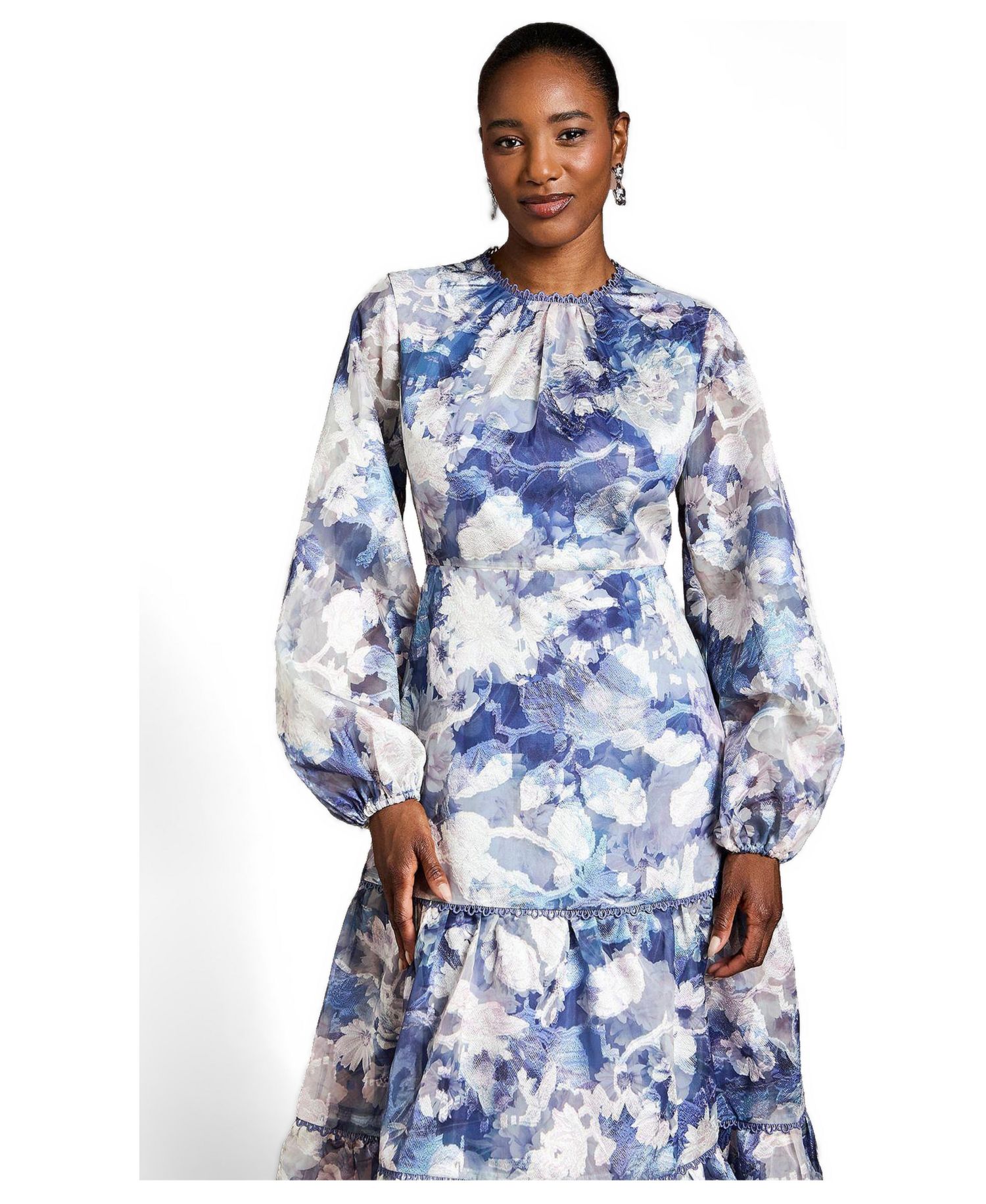 Women's Printed Volume Fit And Flare Dress