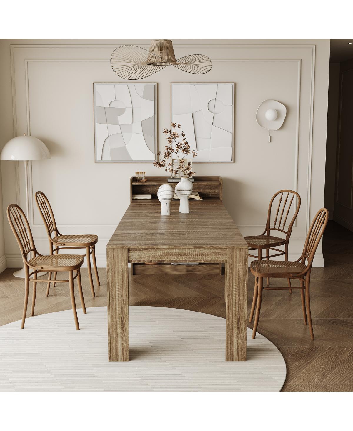 Streamdale Furniture Modern Extendable Dining Table with Storage