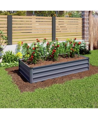6x3x1ft Large Galvanized Metal Rectangular Garden Bed