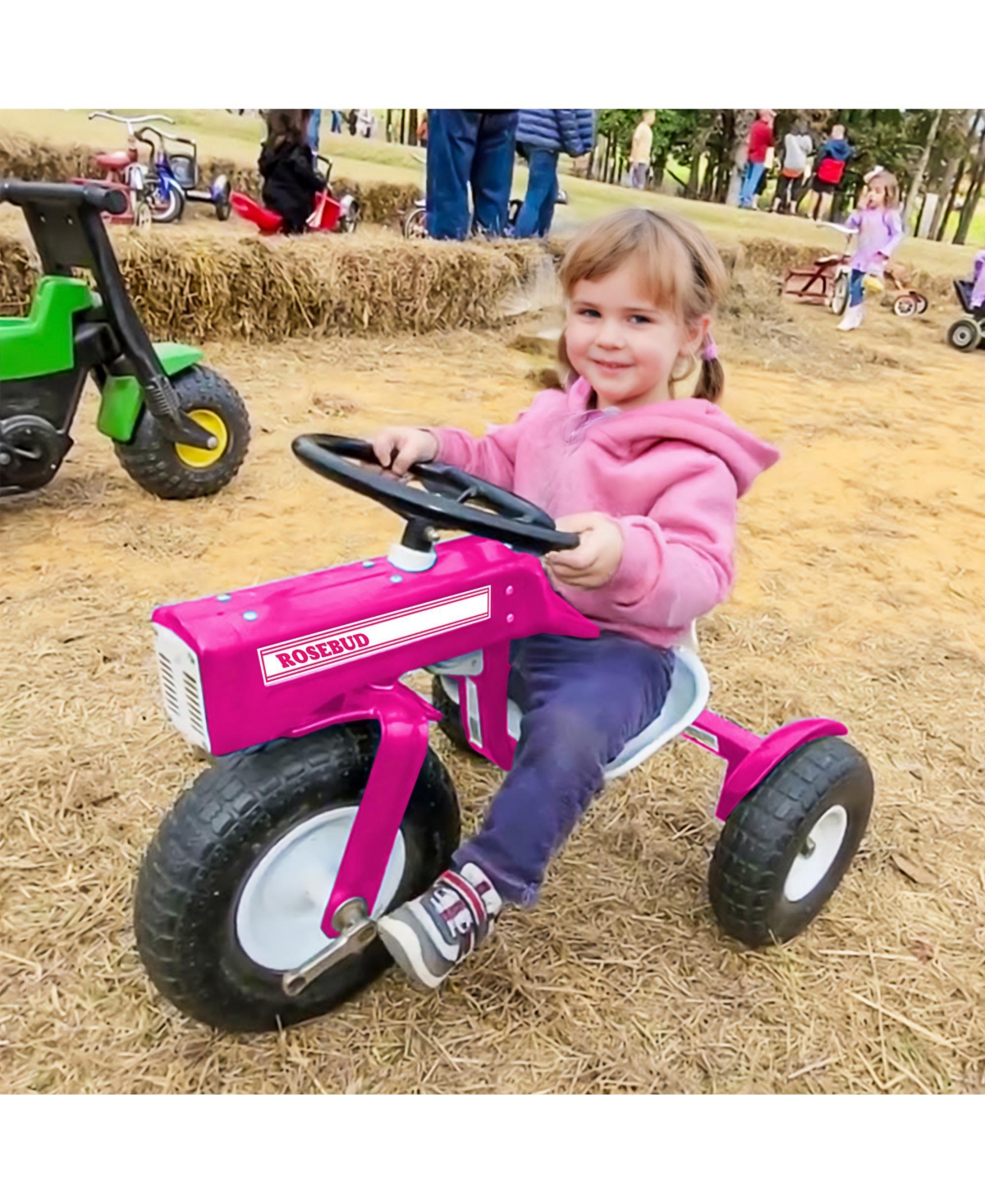 Tricam Outdoor Tractor Tricycle, 22" Steel Toddler Bike Kids Ride On Toy