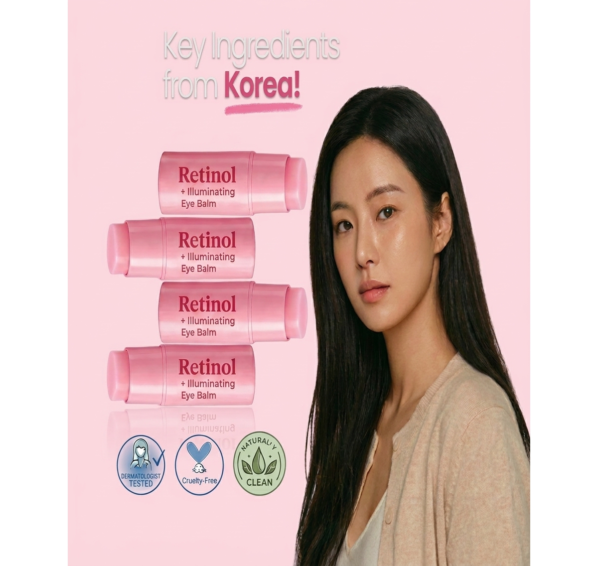 Lovery Retinol Tightening + Illuminating Eye Balm - Korean Skincare Anti-Aging Stick