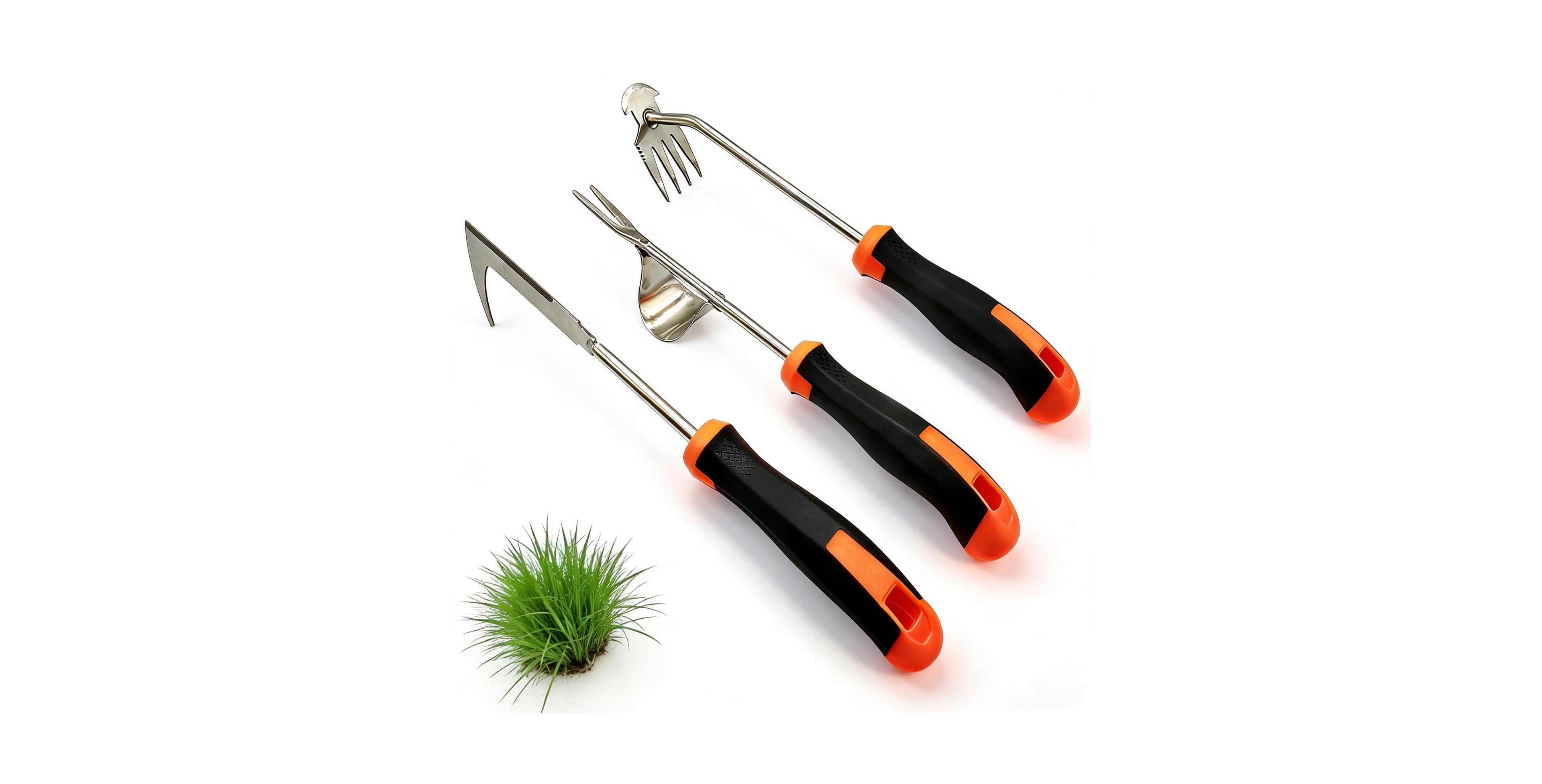 Xdovet Weed Puller Tool 3-Piece Garden Weeder Set