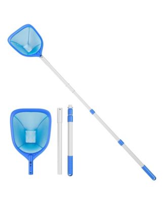 Pool Skimmer Net Leaf Rake Adjustable Pole