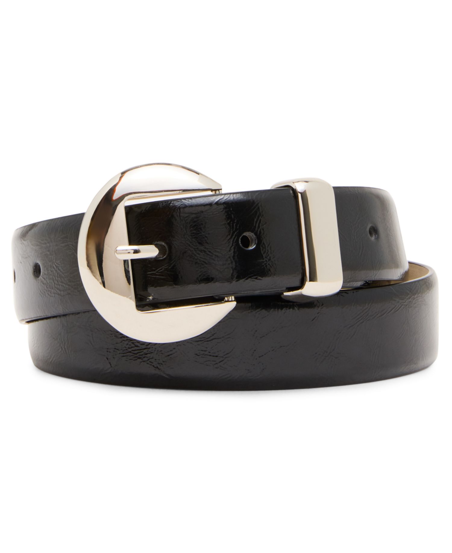 High Shine Circle Buckle Belt