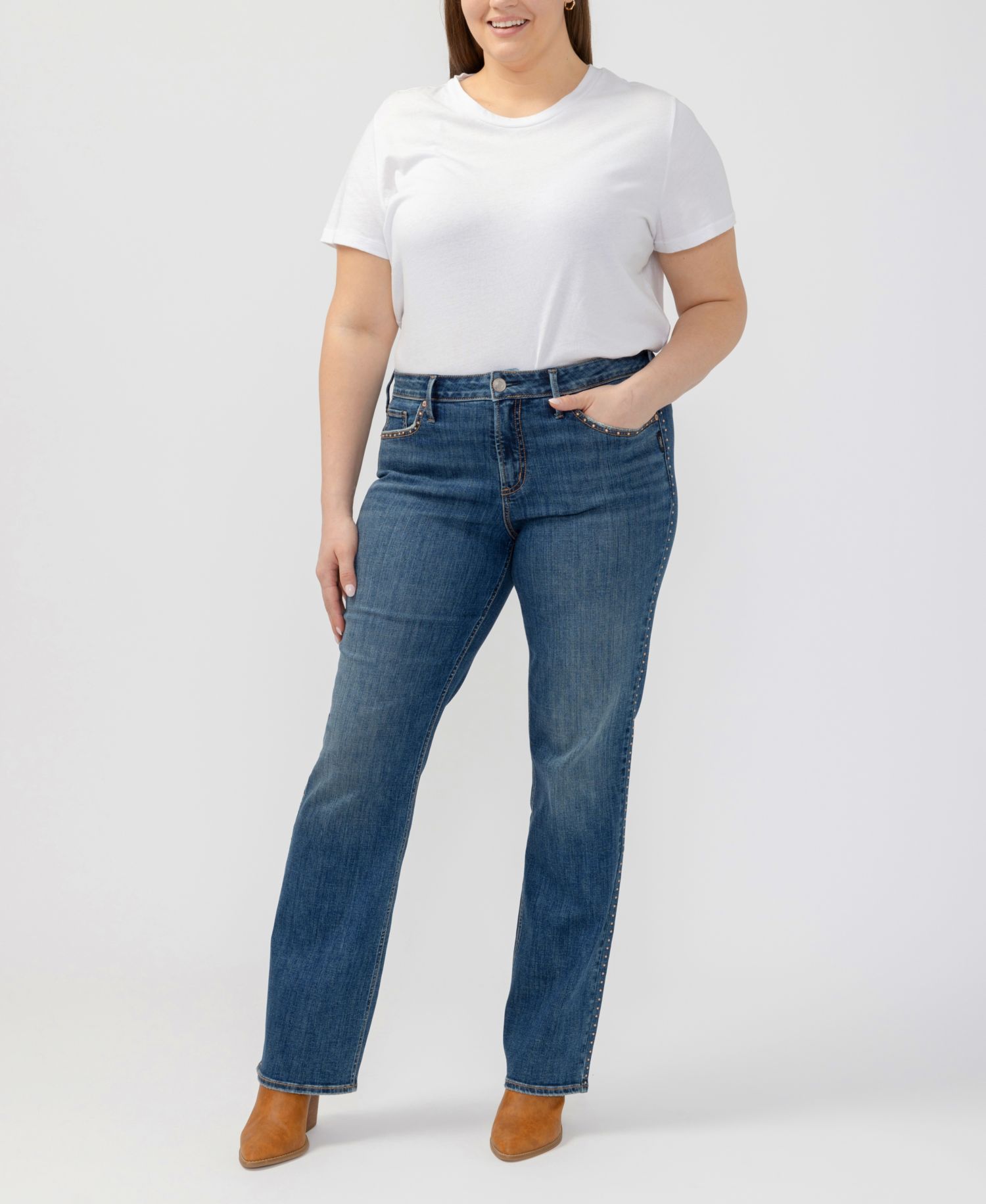 Plus Size Suki Mid-Rise Curvy Bootcut Jeans