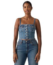 Premium Women's Sleeveless Denim Tube Top