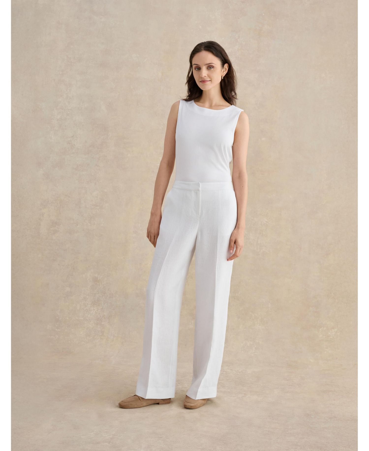 Women's Alessia High-Waist Linen Trousers