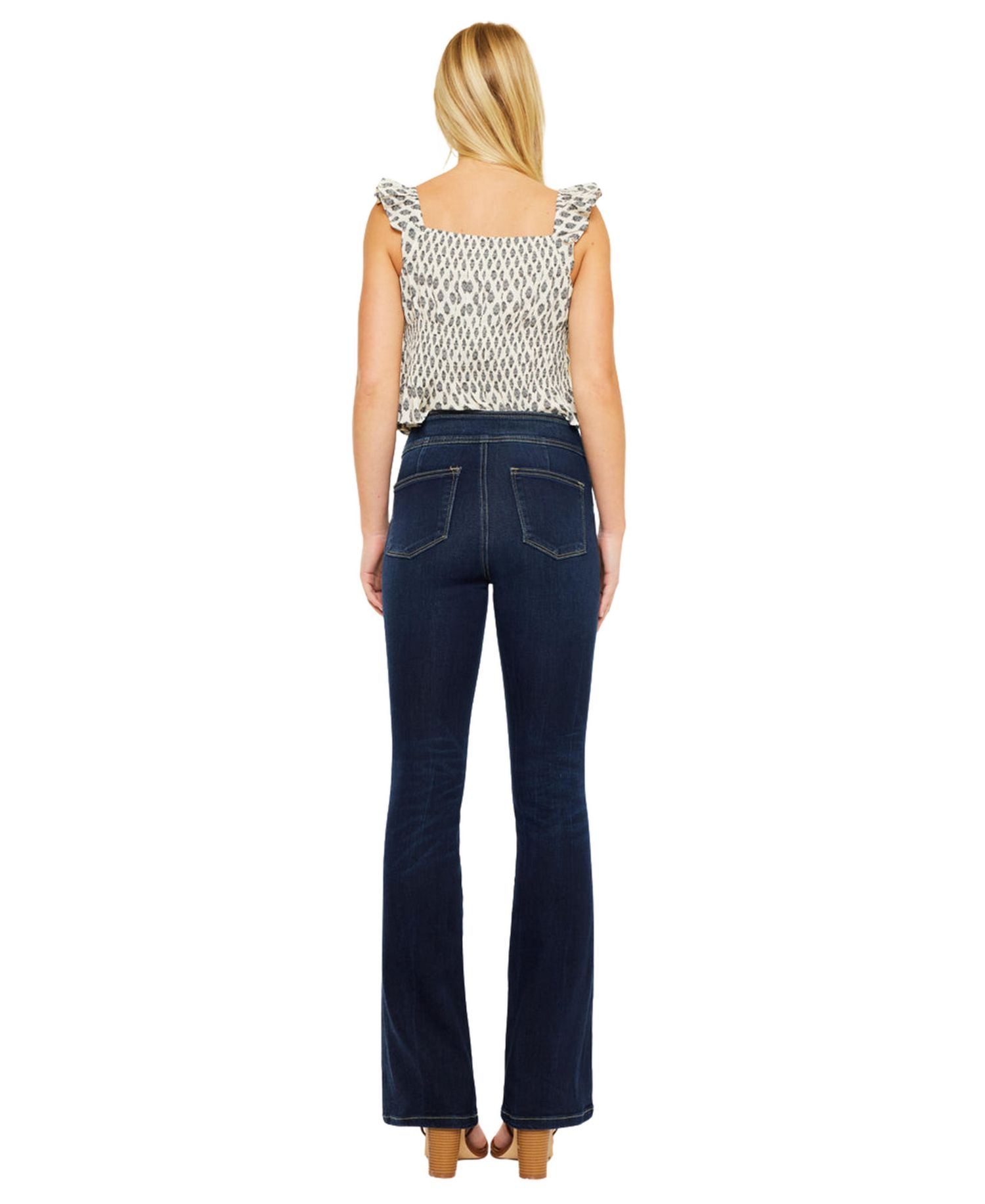 Women's Seren High Rise Exposed Button Bootcut Jeans