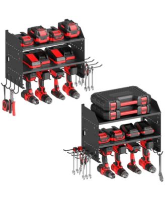 Power Tool Storage Rack Wall-Mounted Power Drill Holder