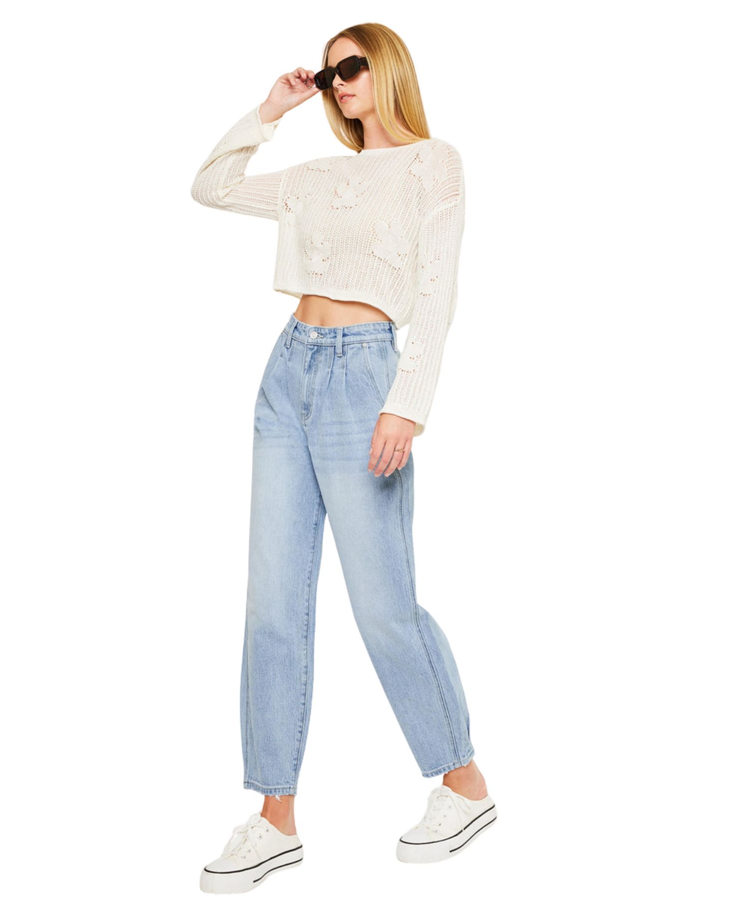 Women's Rea Ultra High Rise Tapered Wide-Leg Jeans