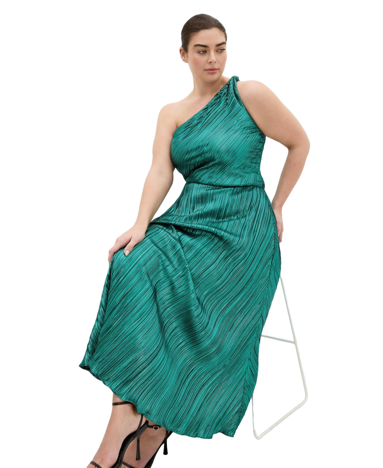 Women's Kamila One Shoulder Metallic Dress