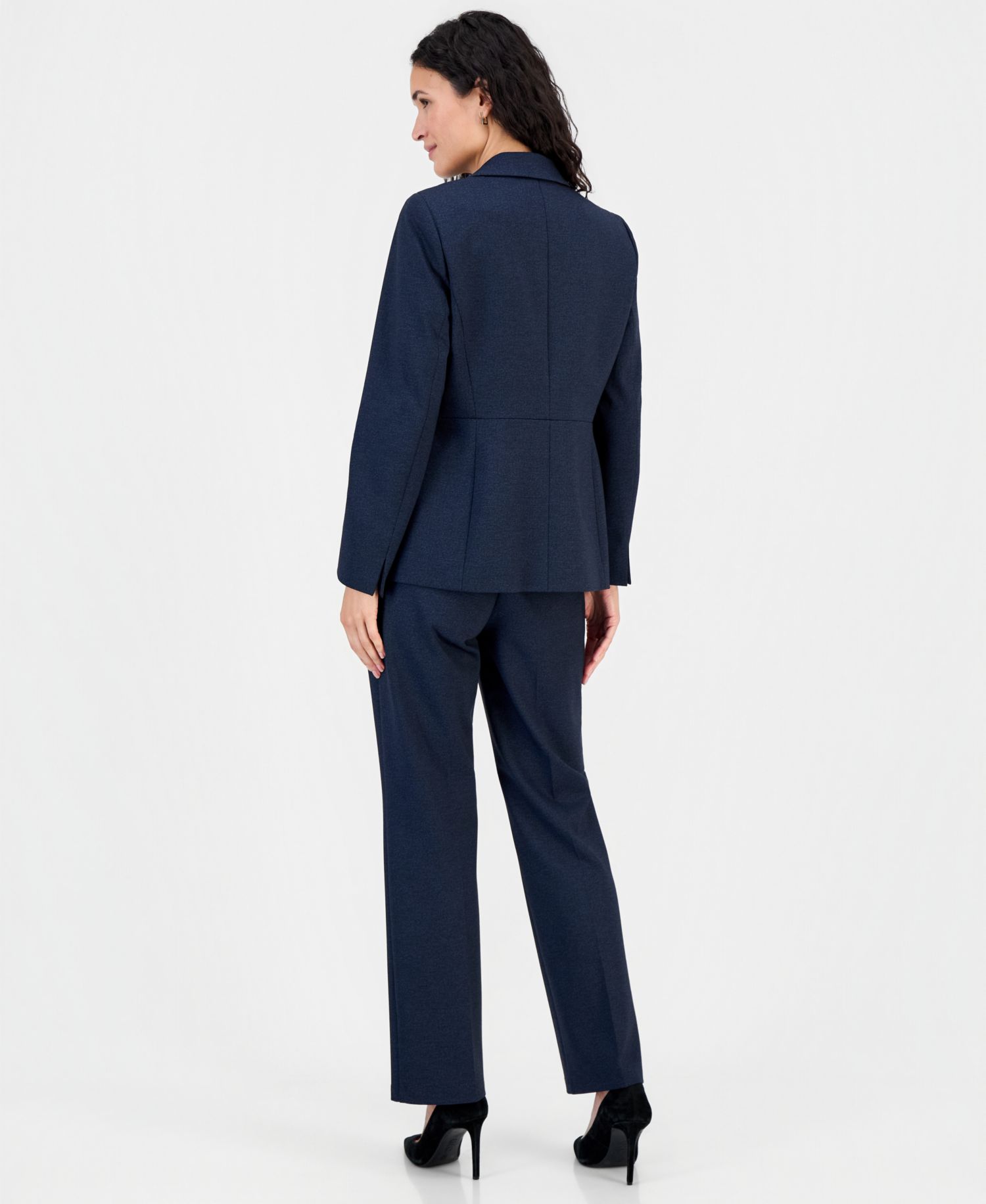 Women's Faux-Fly Pull-On Straight-Leg Pants