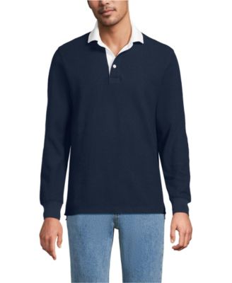 Men's Long Sleeve Honeycomb Pique Rugby