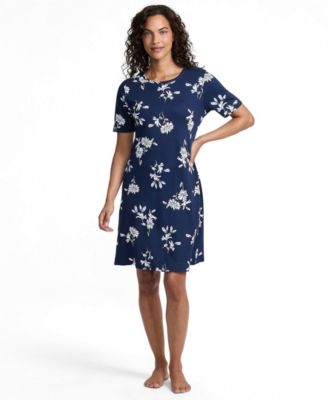 Women's Cotton Interlock Short Sleeve Knee Length Gown