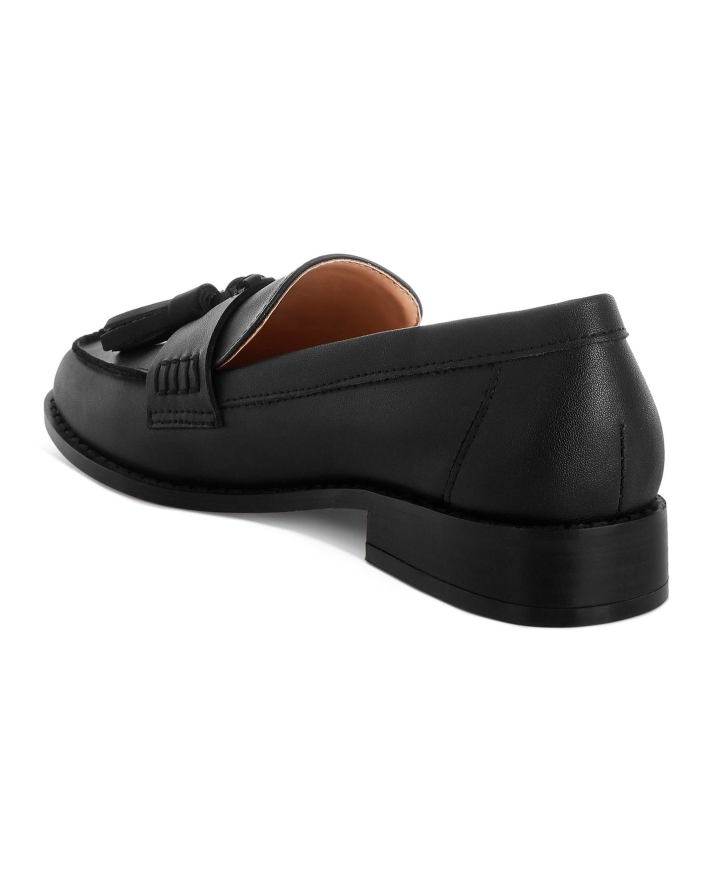 Женские туфли Rag & Co Yelena Real Leather Tassel, цвет: Чёрный кожаный — фото 9