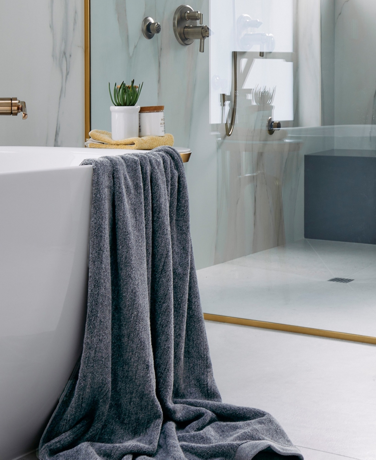 BedVoyage Luxury Oversized Viscose Bamboo and Cotton Bath Sheet, 37" x 70"