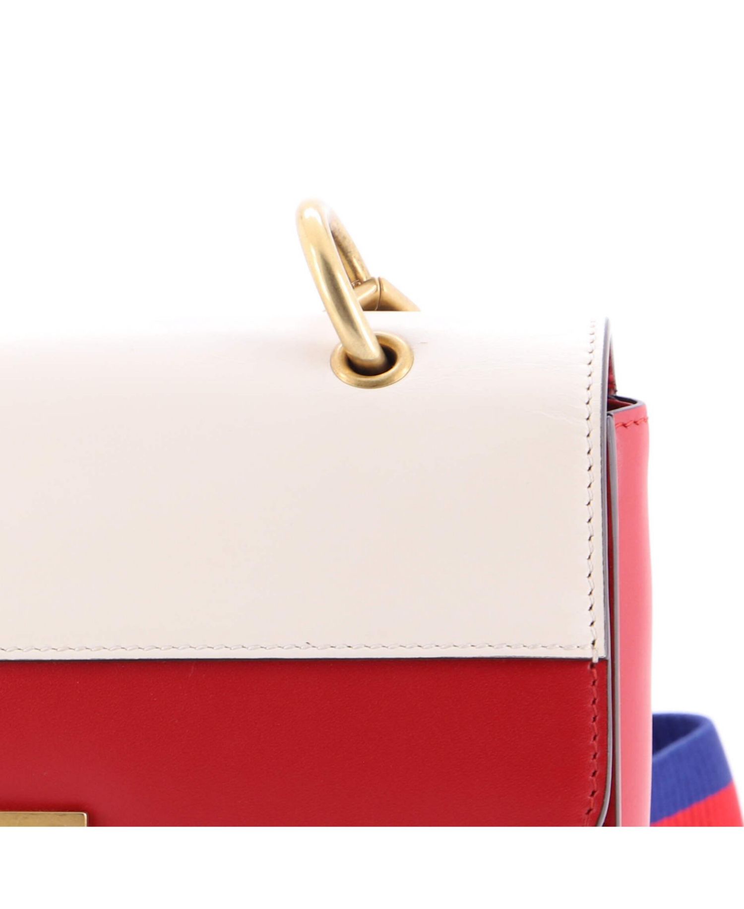 Medium Queen Margaret Flap Bag Colorblock Leather