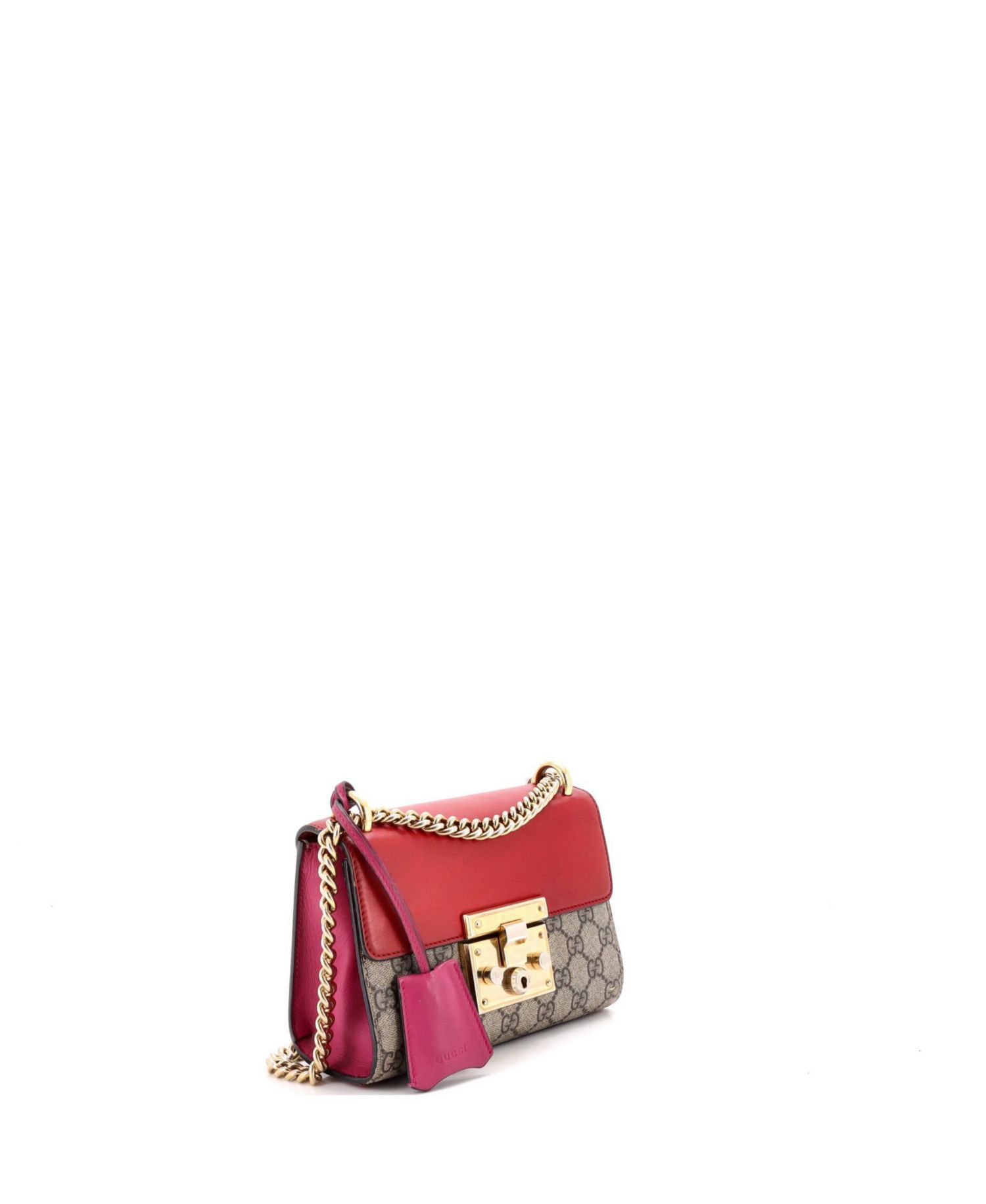 Small Padlock Shoulder Bag GG Coated Canvas and Leather