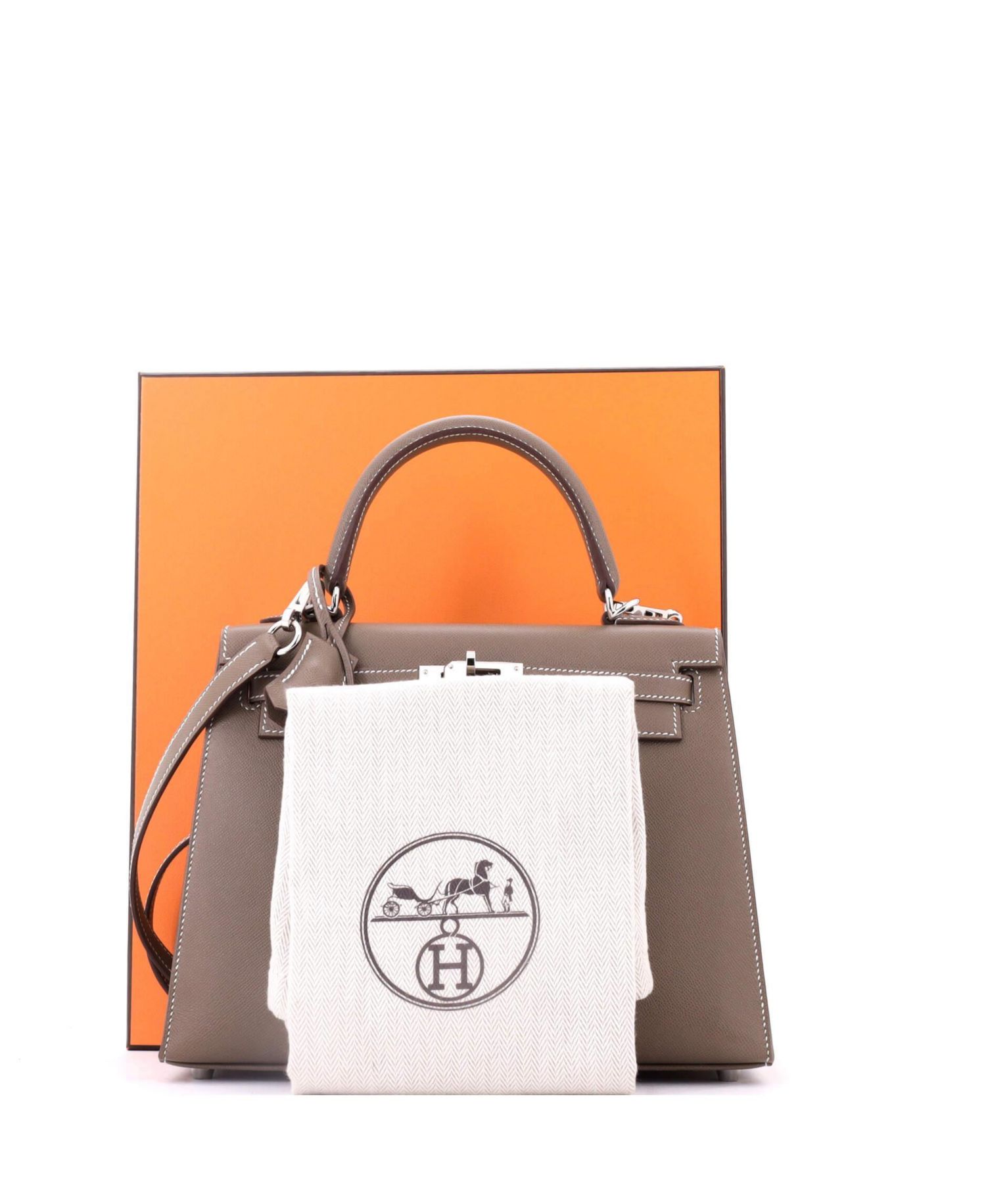 Kelly 25 Handbag Madame with Palladium Hardware