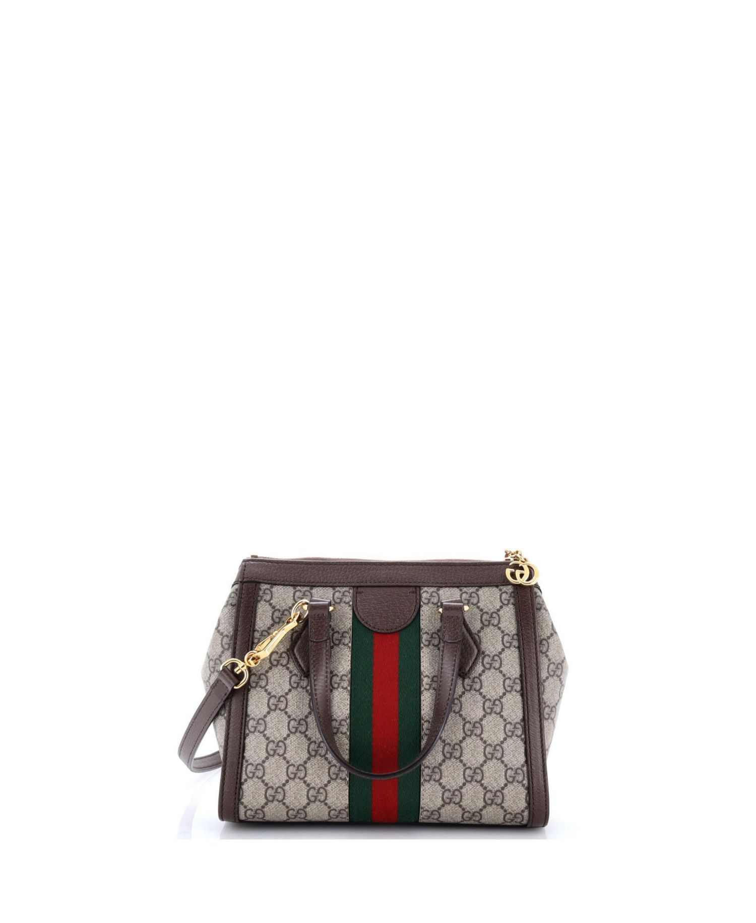 Small Ophidia Top Handle Tote GG Coated Canvas