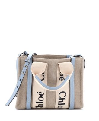 Small Woody Convertible Tote Canvas with Leather
