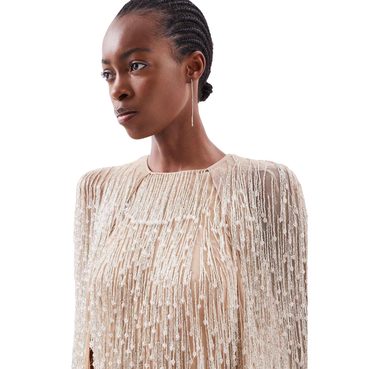 Women's Fringe Cape Mini Dress