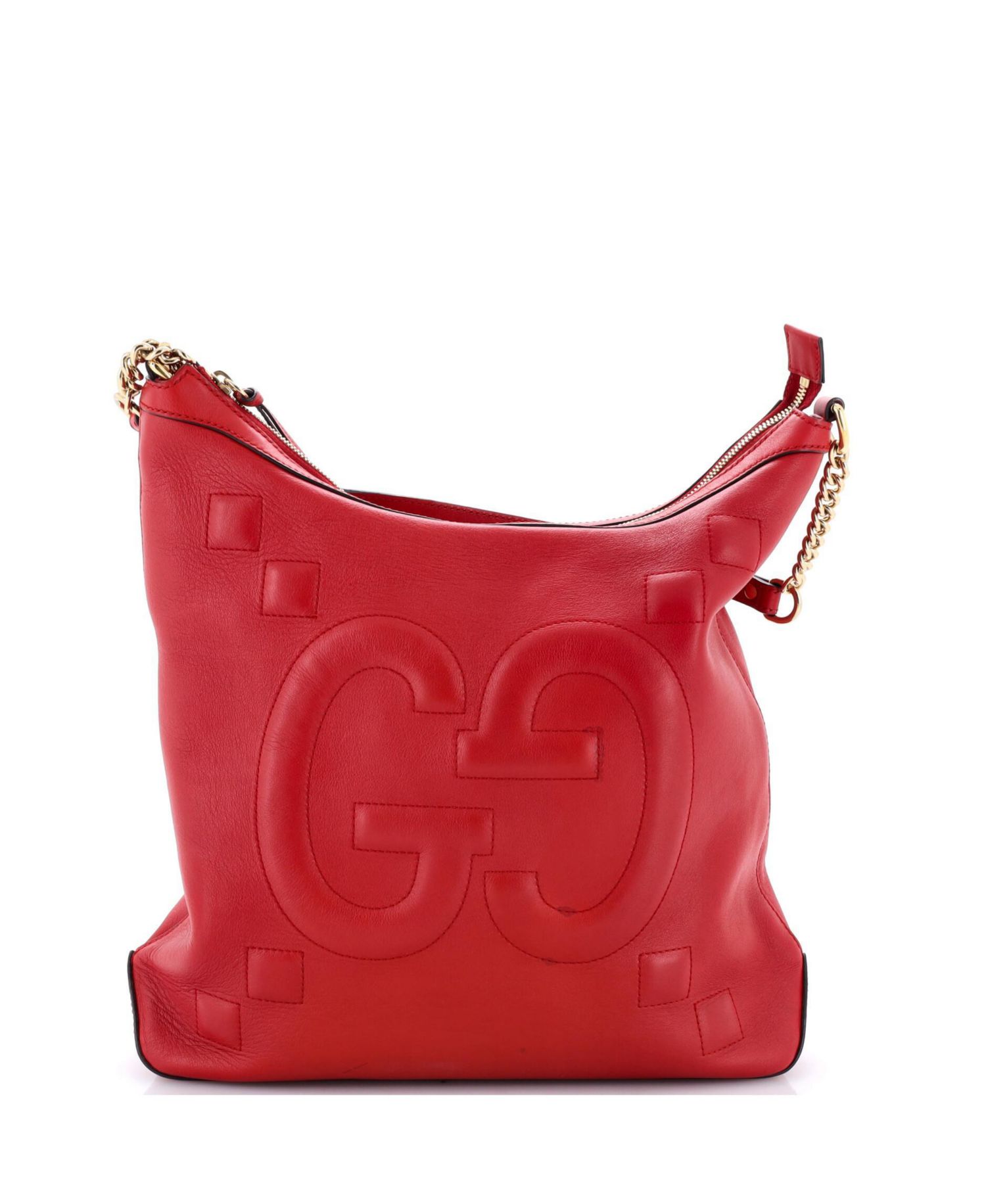 Large Apollo Hobo GG Embossed Calfskin
