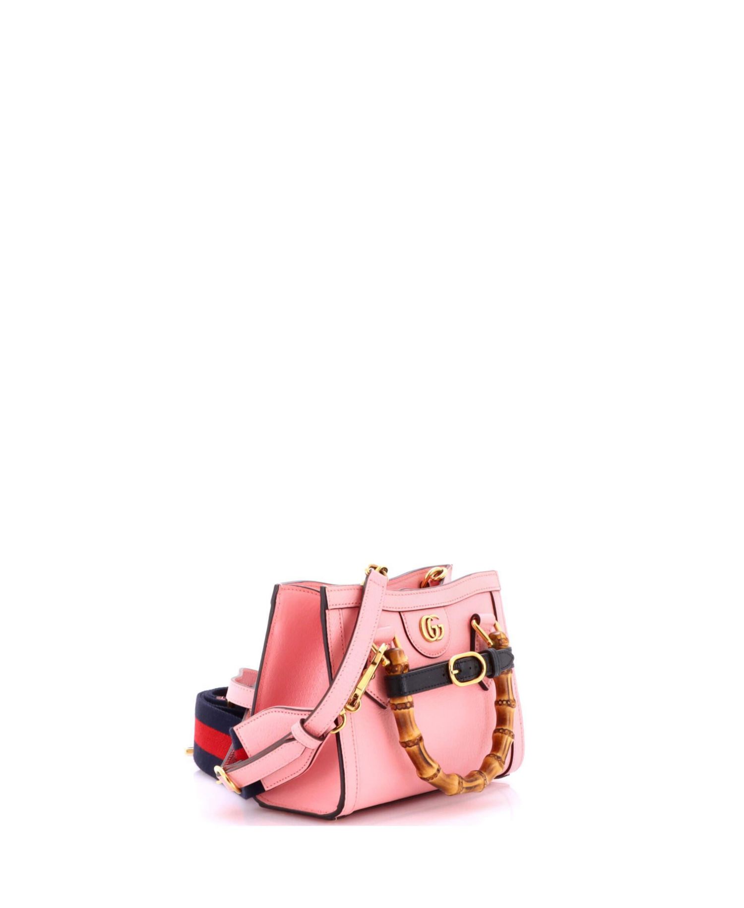 Mini Diana NM Bamboo Handle Tote Leather