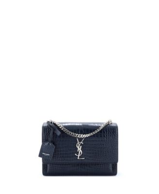 Medium Sunset Crossbody Bag Embossed Leather