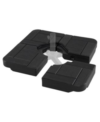 4-Piece Cantilever Offset Patio Umbrella Base 188 lb Stackable Weight Plates