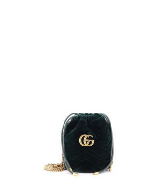 Mini GG Marmont Bucket Bag Matelasse Velvet