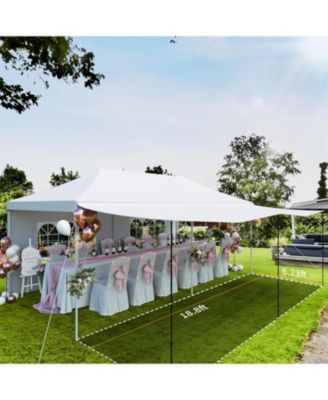 10X20 FT Heavy Duty Pop Up Party Tent with 5 Removable Sidewalls and PE Windows, 420d Oxford Fabric Commercial-Grade Outdoor Event Shelter