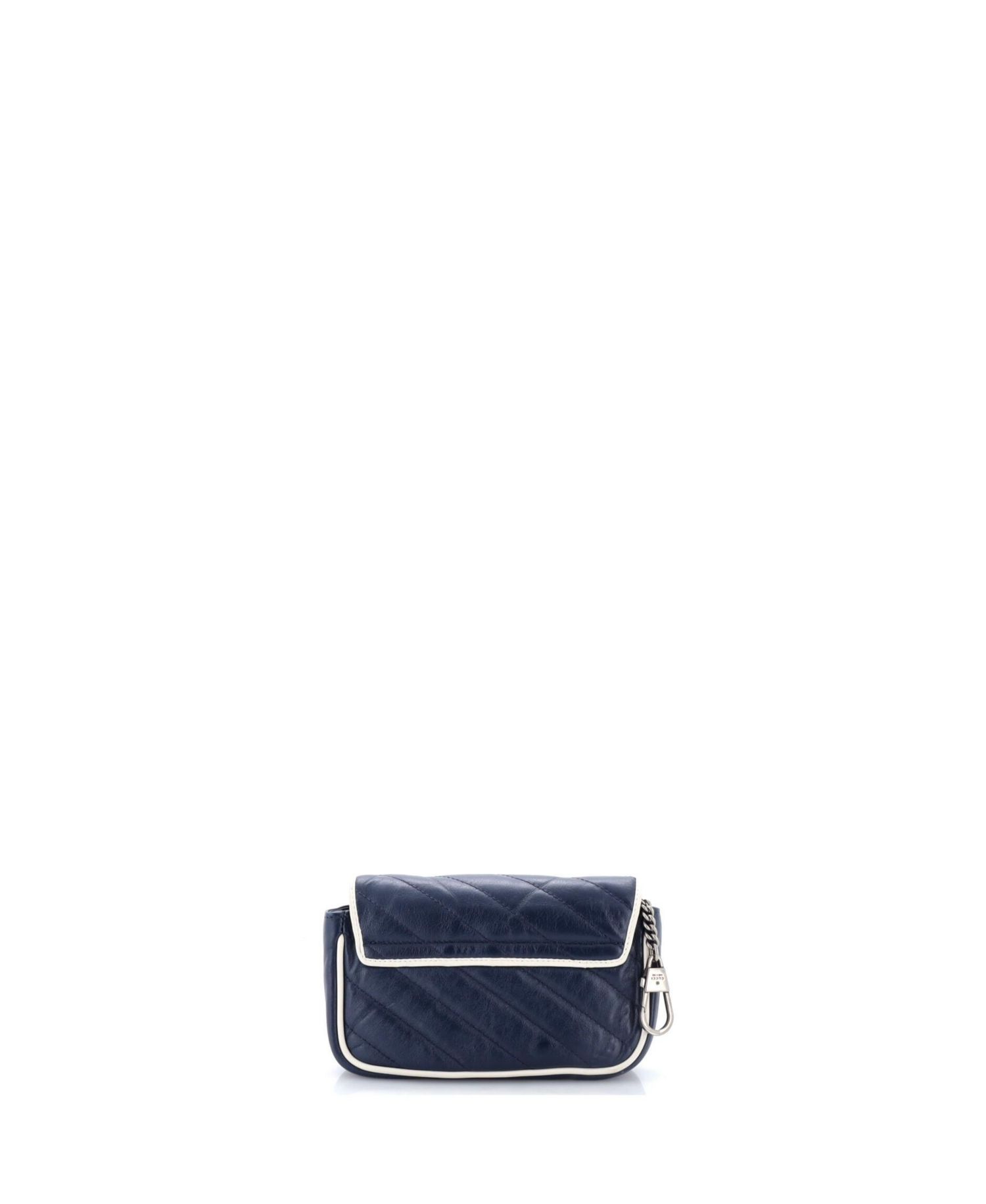 Super Mini GG Marmont Flap Bag Diagonal Quilted Leather