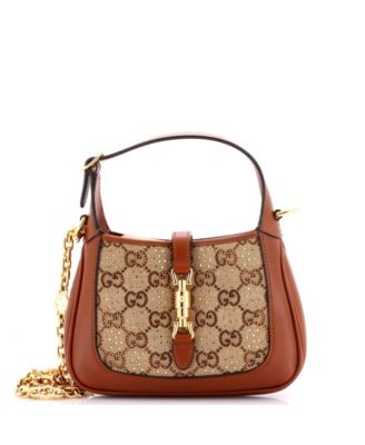 Mini Jackie 1961 Chain Hobo Crystal Embellished GG Canvas