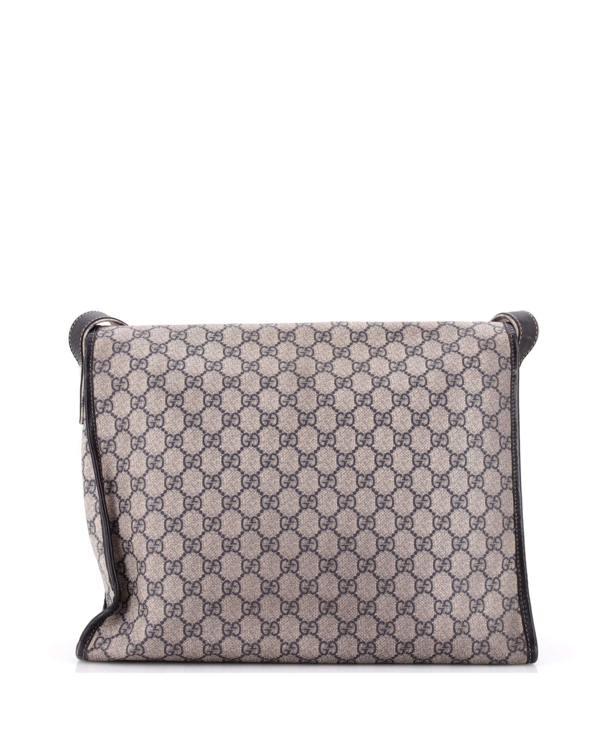 Pre-Owned Gucci Large Web Loop Messenger Gg Coated Canvas