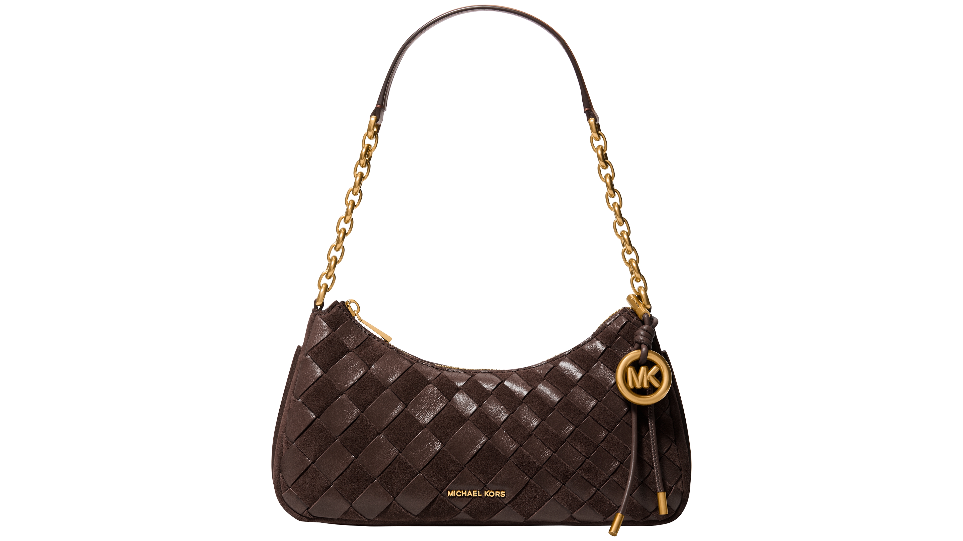 Michael Kors Nolita Chain Pouchette Leather Small Shoulder Handbag