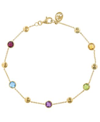 Multi-Gemstone (1-3/8 ct. t.w.) Bracelet in 14k Yellow Gold