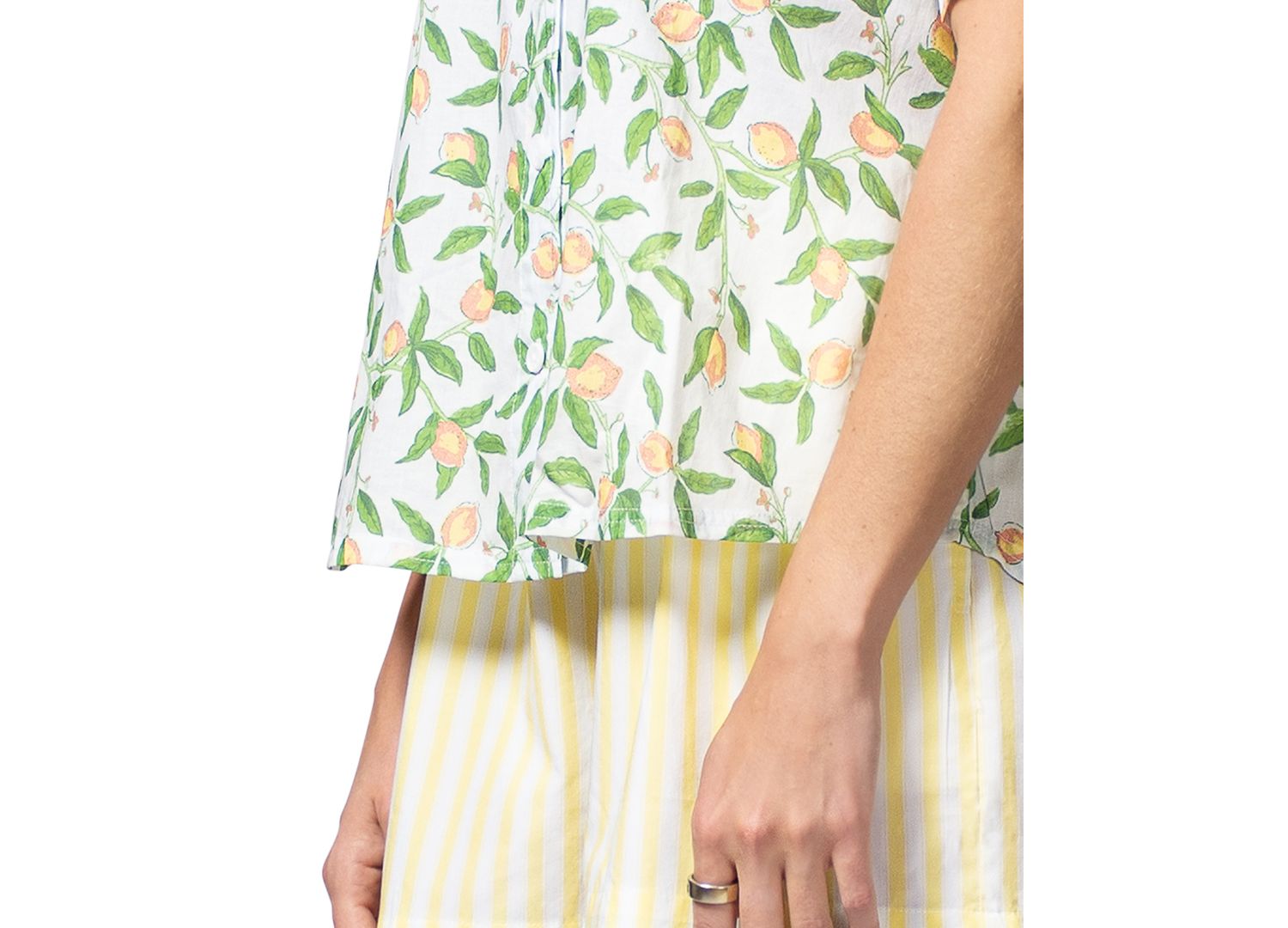 Women's Cotton Voile Short-Sleeve Pajama Top