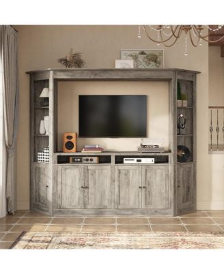 100 Inch TV Wall Unit - Entertainment Center | Heavy Duty Media Console Cabinet with Storage Shelves for Living Room